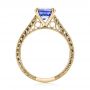 18k Yellow Gold 18k Yellow Gold Custom Tanzanite And Diamond Engagement Ring - Front View -  103340 - Thumbnail