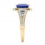 18k Yellow Gold 18k Yellow Gold Custom Tanzanite And Diamond Engagement Ring - Side View -  102968 - Thumbnail