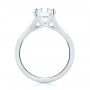  Platinum Custom Tapering Diamond Engagement Ring - Front View -  103339 - Thumbnail