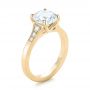 14k Yellow Gold 14k Yellow Gold Custom Tapering Diamond Engagement Ring - Three-Quarter View -  103339 - Thumbnail