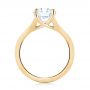 18k Yellow Gold 18k Yellow Gold Custom Tapering Diamond Engagement Ring - Front View -  103339 - Thumbnail