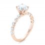 18k Rose Gold Custom Tension Set Diamond Engagement Ring