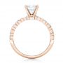 18k Rose Gold 18k Rose Gold Custom Tension Set Diamond Engagement Ring - Front View -  102451 - Thumbnail