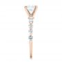 18k Rose Gold 18k Rose Gold Custom Tension Set Diamond Engagement Ring - Side View -  102451 - Thumbnail