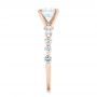 18k Rose Gold 18k Rose Gold Custom Tension Set Diamond Engagement Ring - Side View -  102451 - Thumbnail