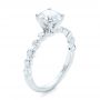 18k White Gold 18k White Gold Custom Tension Set Diamond Engagement Ring - Three-Quarter View -  102451 - Thumbnail