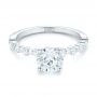18k White Gold 18k White Gold Custom Tension Set Diamond Engagement Ring - Flat View -  102451 - Thumbnail
