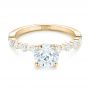 18k Yellow Gold 18k Yellow Gold Custom Tension Set Diamond Engagement Ring - Flat View -  102451 - Thumbnail