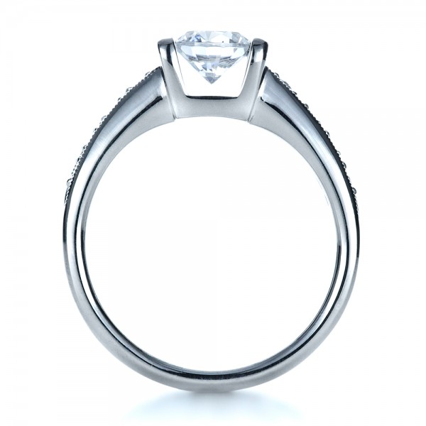 Tension setting engagement rings platinum