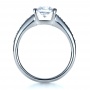  Platinum Custom Tension Set Diamond Engagement Ring - Front View -  1292 - Thumbnail