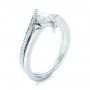 18k White Gold 18k White Gold Custom Tension Style Diamond Engagement Ring - Three-Quarter View -  103305 - Thumbnail