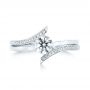  Platinum Platinum Custom Tension Style Diamond Engagement Ring - Top View -  103305 - Thumbnail