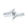 18k White Gold 18k White Gold Custom Tension Style Diamond Engagement Ring - Top View -  103305 - Thumbnail