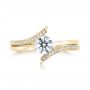 14k Yellow Gold 14k Yellow Gold Custom Tension Style Diamond Engagement Ring - Top View -  103305 - Thumbnail