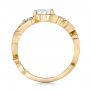 18k Yellow Gold 18k Yellow Gold Custom Three Stone Aquamarine And Diamond Engagement Ring - Front View -  102408 - Thumbnail