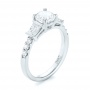 14k White Gold 14k White Gold Custom Diamond Engagement Ring - Three-Quarter View -  103521 - Thumbnail