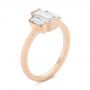 14k Rose Gold 14k Rose Gold Custom Three Stone Diamond Engagement Ring - Three-Quarter View -  104826 - Thumbnail