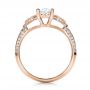 14k Rose Gold 14k Rose Gold Custom Three Stone Diamond Engagement Ring - Front View -  100279 - Thumbnail
