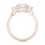 18k Rose Gold 18k Rose Gold Custom Three Stone Diamond Engagement Ring - Front View -  102540 - Thumbnail