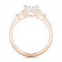 14k Rose Gold 14k Rose Gold Custom Three Stone Diamond Engagement Ring - Front View -  102807 - Thumbnail