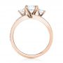 18k Rose Gold 18k Rose Gold Custom Three Stone Diamond Engagement Ring - Front View -  102944 - Thumbnail