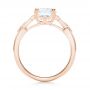 14k Rose Gold 14k Rose Gold Custom Three Stone Diamond Engagement Ring - Front View -  102945 - Thumbnail