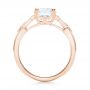 14k Rose Gold 14k Rose Gold Custom Three Stone Diamond Engagement Ring - Front View -  102945 - Thumbnail