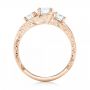 14k Rose Gold 14k Rose Gold Custom Three Stone Diamond Engagement Ring - Front View -  103003 - Thumbnail