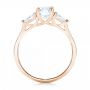 14k Rose Gold 14k Rose Gold Custom Three Stone Diamond Engagement Ring - Front View -  103035 - Thumbnail