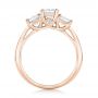 18k Rose Gold 18k Rose Gold Custom Three Stone Diamond Engagement Ring - Front View -  103135 - Thumbnail