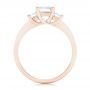 14k Rose Gold 14k Rose Gold Custom Three Stone Diamond Engagement Ring - Front View -  103154 - Thumbnail