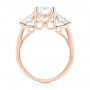 14k Rose Gold 14k Rose Gold Custom Three Stone Diamond Engagement Ring - Front View -  103354 - Thumbnail