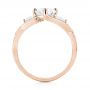 18k Rose Gold 18k Rose Gold Custom Three Stone Diamond Engagement Ring - Front View -  103655 - Thumbnail