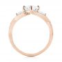 18k Rose Gold 18k Rose Gold Custom Three Stone Diamond Engagement Ring - Front View -  103655 - Thumbnail