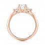14k Rose Gold 14k Rose Gold Custom Three Stone Diamond Engagement Ring - Front View -  103839 - Thumbnail