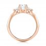 14k Rose Gold 14k Rose Gold Custom Three Stone Diamond Engagement Ring - Front View -  103839 - Thumbnail
