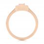 18k Rose Gold 18k Rose Gold Custom Three Stone Diamond Engagement Ring - Front View -  104826 - Thumbnail
