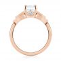 18k Rose Gold 18k Rose Gold Custom Three Stone Diamond Engagement Ring - Front View -  104830 - Thumbnail