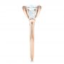 14k Rose Gold 14k Rose Gold Custom Three Stone Diamond Engagement Ring - Side View -  100161 - Thumbnail