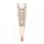 14k Rose Gold 14k Rose Gold Custom Three Stone Diamond Engagement Ring - Side View -  103004 - Thumbnail