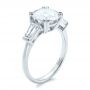 14k White Gold Custom Three Stone Diamond Engagement Ring