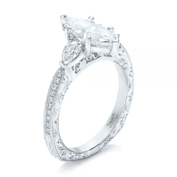 Custom Three Stone Diamond Engagement Ring - reference design