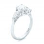  Platinum Custom Three Stone Diamond Engagement Ring - Three-Quarter View -  102898 - Thumbnail