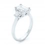  Platinum Custom Three Stone Diamond Engagement Ring - Three-Quarter View -  102899 - Thumbnail