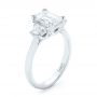 18k White Gold 18k White Gold Custom Three Stone Diamond Engagement Ring - Three-Quarter View -  102899 - Thumbnail