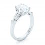  Platinum Custom Three Stone Diamond Engagement Ring - Three-Quarter View -  102964 - Thumbnail