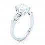 18k White Gold 18k White Gold Custom Three Stone Diamond Engagement Ring - Three-Quarter View -  102964 - Thumbnail