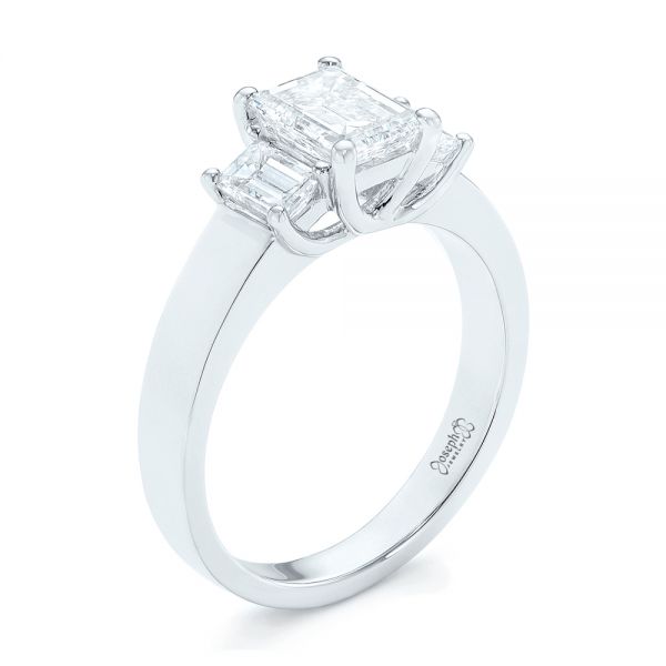 Custom Three Stone Diamond Engagement Ring - Image