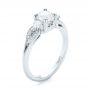 14k White Gold Custom Three Stone Diamond Engagement Ring