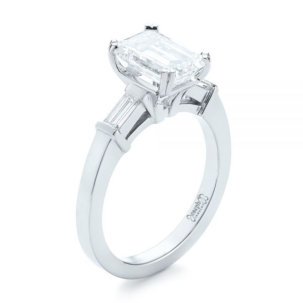 Custom Three Stone Diamond Engagement Ring - Image